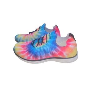 Vevo Active Women Tie Dye Slip On Bungee Sneakers Multi Color Knit‎ Shoes 8W